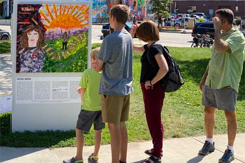 Darkness to Light by Tiffany Horan - Part of the Voices Project at ArtPrize 2021